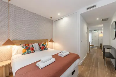 Cama o camas de una habitación en Waou Best III Madrid Rio