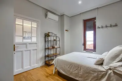 Cama o camas de una habitación en Apartamento En El Centro Con Vistas Impresionantes