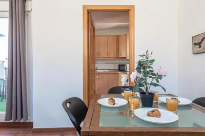 Una cocina o zona de cocina en Ático en el centro con terraza y vistas increíbles