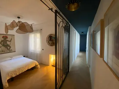 Cama o camas de una habitación en Luxury apartment in Gran Vía