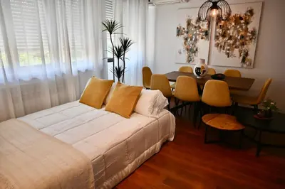 Cama o camas de una habitación en For You Rentals Vivienda TEMPORAL de cuatro dormitorios en Arganzuela AMA1026
