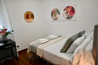 Cama o camas de una habitación en For You Rentals Vivienda TEMPORAL de cuatro dormitorios en Arganzuela AMA1026
