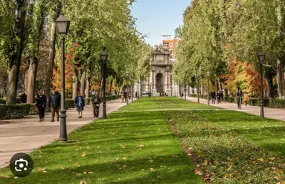 Jardín al aire libre en Un lujo en pleno Barrio de Salamanca