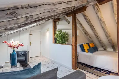 Zona de estar de Estudio Centro Gran Via Tarifa Mensual disponible
