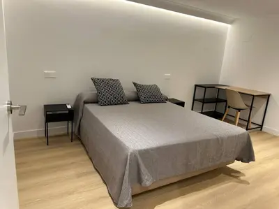Cama o camas de una habitación en Loft Atocha 43