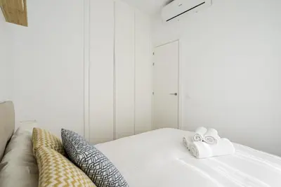 Cama o camas de una habitación en apartamento reformado en metro IBIZA ALQUILER TEMPORAL