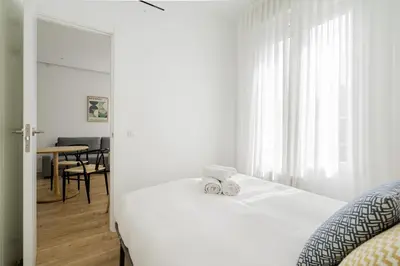 Cama o camas de una habitación en apartamento reformado en metro IBIZA ALQUILER TEMPORAL