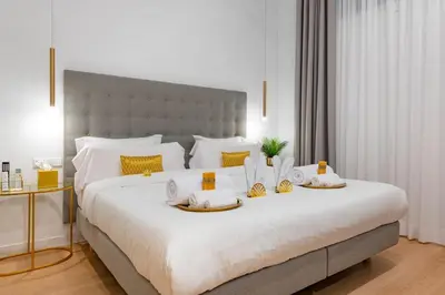 Cama o camas de una habitación en Smart Apartment Near Puerta Del Sol