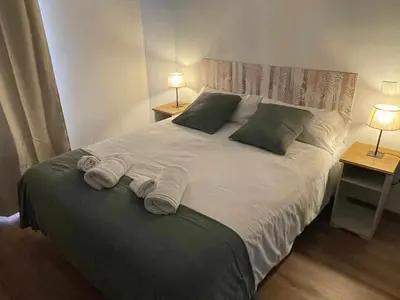Cama o camas de una habitación en Estudio Retiro-Ibiza II