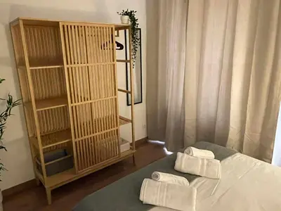 Cama o camas de una habitación en Estudio Retiro-Ibiza II