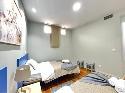 Cama o camas de una habitación en Exclusivo en Sol Exterior Bar Temporal