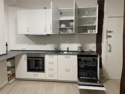 Una cocina o zona de cocina en Amplio en el corazón d Malasaña