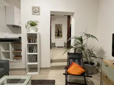 Zona de estar de Amplio en el corazón d Malasaña