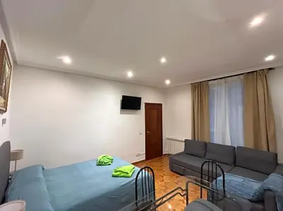 Una televisión o centro de entretenimiento en Habitaciones Figueroa
