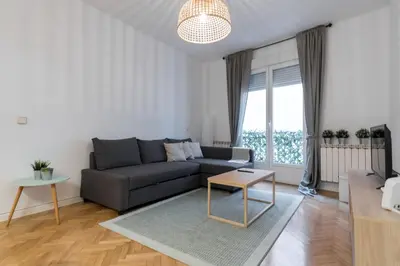 Zona de estar de Cozy and central- 1 bedroom 1 bathroom - Chueca