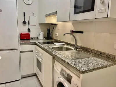 Una cocina o zona de cocina en Bonito apartamento junto a la Plaza Mayor
