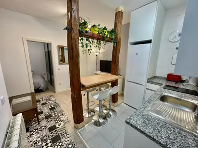 Una cocina o zona de cocina en Bonito apartamento junto a la Plaza Mayor