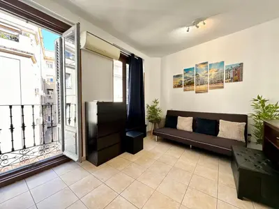 Zona de estar de Madrid Charm 2BD private flat - CITY CENTER