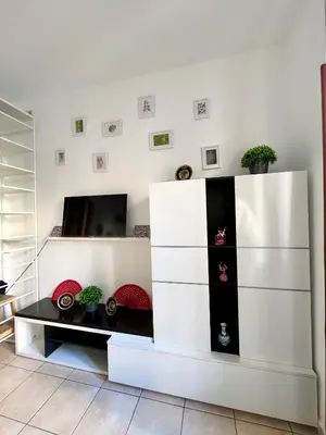 Una televisión o centro de entretenimiento en Madrid Charm 2BD private flat - CITY CENTER