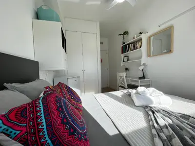 Cama o camas de una habitación en Habitación Atocha Mendez