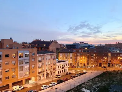 Vista general de Madrid o vista desde la habitación en casa particular