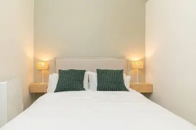 Cama o camas de una habitación en Bonito apartamento en Sol