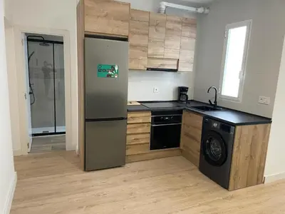 Una cocina o zona de cocina en U3 Apartamento bien comunicado Madrid centro