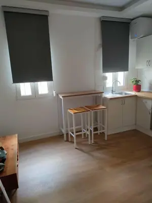 Una cocina o zona de cocina en Acogedor apartamento Madrid centro