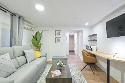 Zona de estar de Lovely Apartments - Alójate en el corazón de Madrid