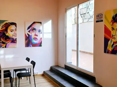 Zona de estar de Arc House Pop Art