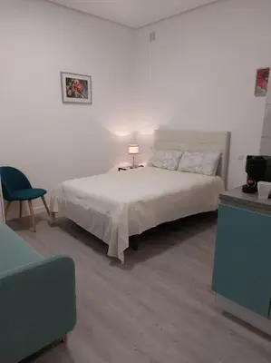 Cama o camas de una habitación en Cozy studio for 2 people in Gran Via.SI2A2