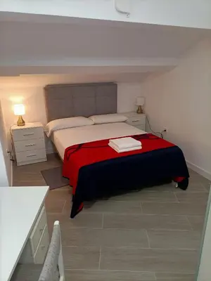 Cama o camas de una habitación en Apartamento Gran Vía Madrid W2 9
