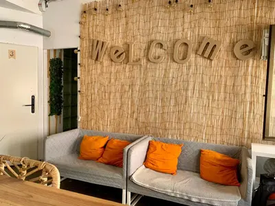 Zona de estar de Boga Hostel