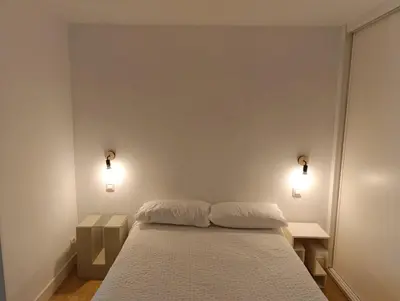 Cama o camas de una habitación en Apartamento en Huertas