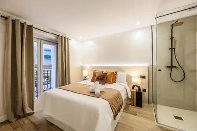 Cama o camas de una habitación en Asequible apartamento a pasos de Callao, Mid Term