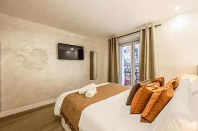 Cama o camas de una habitación en Asequible apartamento a pasos de Callao, Mid Term