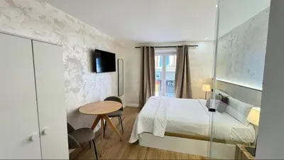 Cama o camas de una habitación en Asequible apartamento a pasos de Callao, Mid Term