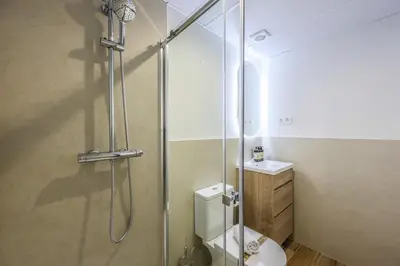 Un baño de Apartamento doble centro Madrid