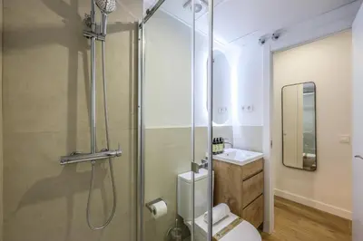Un baño de Apartamento doble centro Madrid