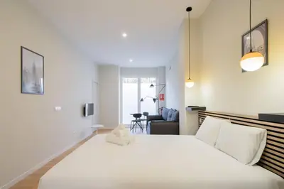 Cama o camas de una habitación en Ideal flat for 2 pax -F Fpo1