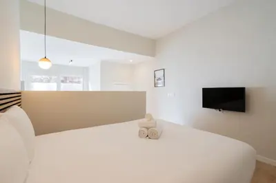Cama o camas de una habitación en Nice studio in Madrid-Fp02