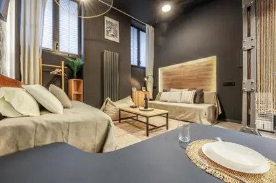 Zona de estar de Design and elegance in the heart of Madrid