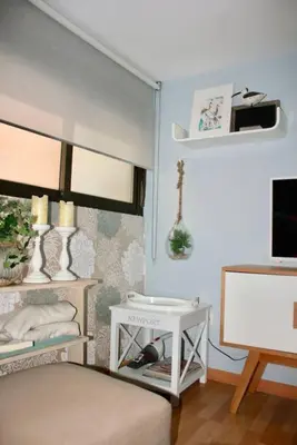 Una televisión o centro de entretenimiento en Nice duplex in Barbieri-B