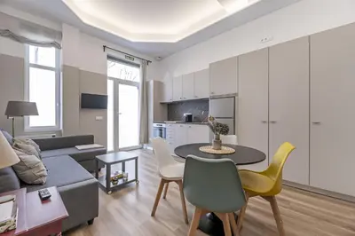 Una cocina o zona de cocina en Coqueto Apartamento en Delicias