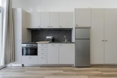 Una cocina o zona de cocina en Coqueto Apartamento en Delicias