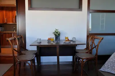 Zona de estar de Suite-Estudio en el Centro Colon