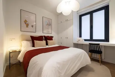Cama o camas de una habitación en New designed flat 3 bedrooms 2 showers