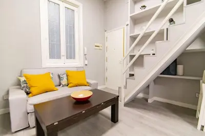 Zona de estar de Cozy apartment in the heart of Madrid.M31