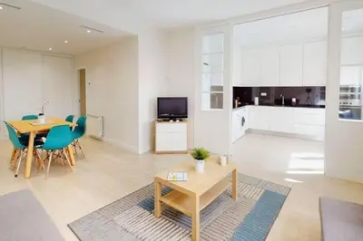 Una televisión o centro de entretenimiento en Flat in Centro Madrid-Tud