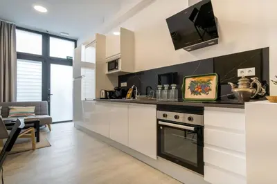 Una cocina o zona de cocina en Modern comfy-1bedroom 1bathroom-Prosperidad